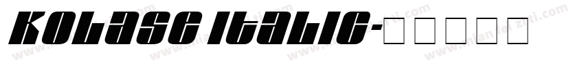 Kolase Italic字体转换